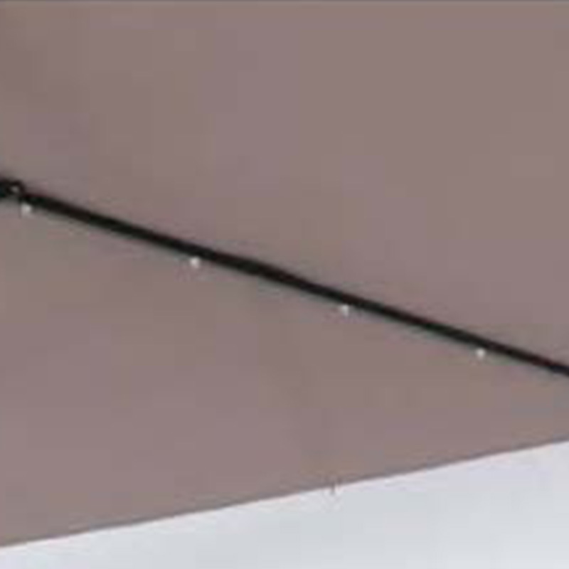 2mx3m Acero/Aluminio. Paraguas de mercado con manivela, con luz LED, con panel solar